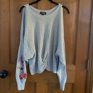 Express cold shoulder sweater size M